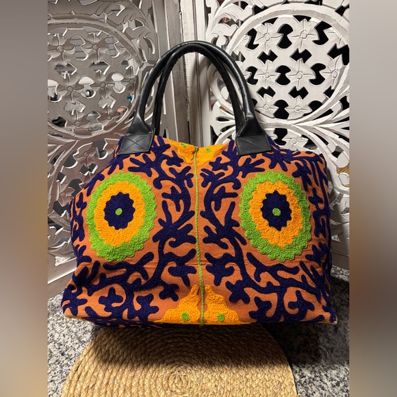Colorful Patterned Tote Bag - Picture 2 of 15